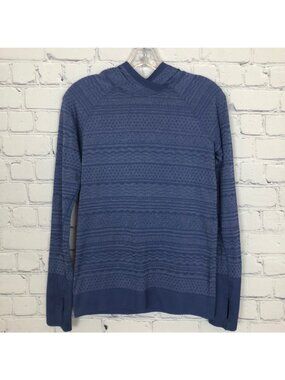 Lululemon Rest Less Hoodie Gatsby Blue / White Size 8